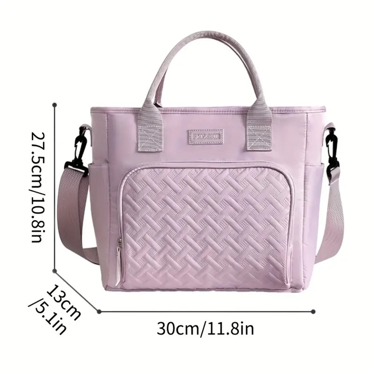 Large Insulated Lunch Bag Cooler Hand Washable Durable Polyester Lunch Box With Padded Shoulder Strap for Work, School, Picnics
