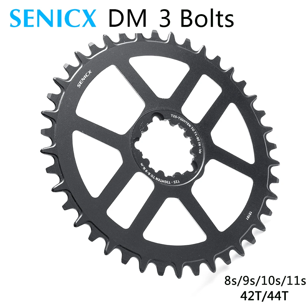 SENICX 1x Road Bike Chainring 40T 42T 44T Narrow-Wide Single Speed Chainring for 9/10/11/12 Speed Crankset | CNC Machined Alloy