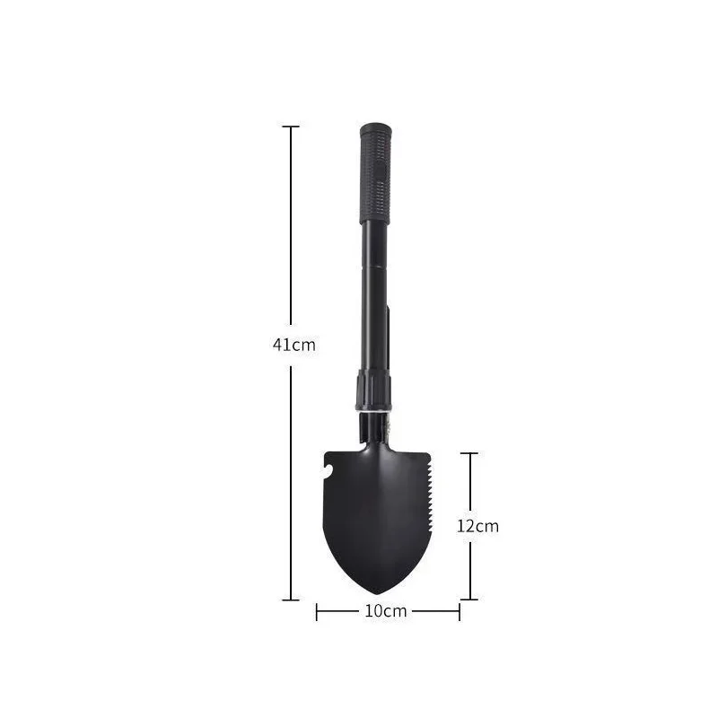 Manganese Steel Folding Shovel Multifunctional Military Outdoor Portable Car Gardening Camping Survival Hand Tool