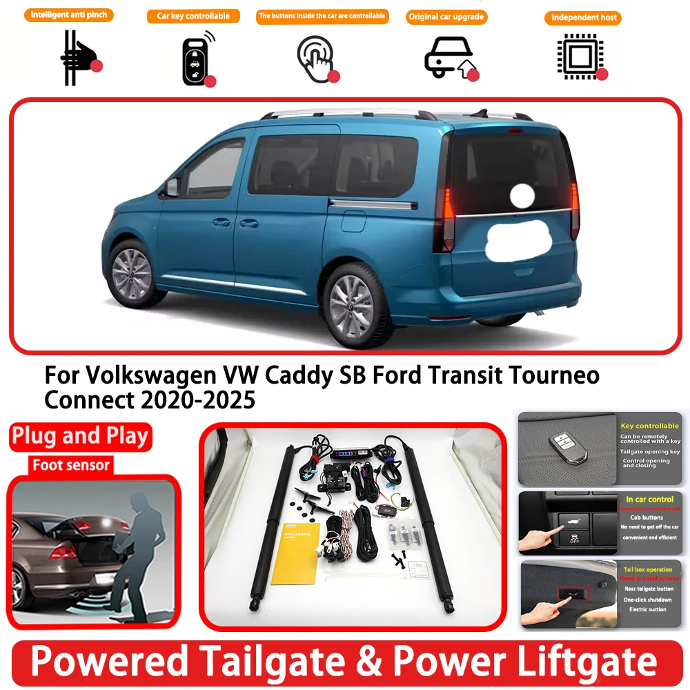 Für Volkswagen VW Caddy SB Ford Transit Tourneo Connect 2020-2025 Auto Powered Heckklappe Power Heckklappe Hinten Stamm Opener system