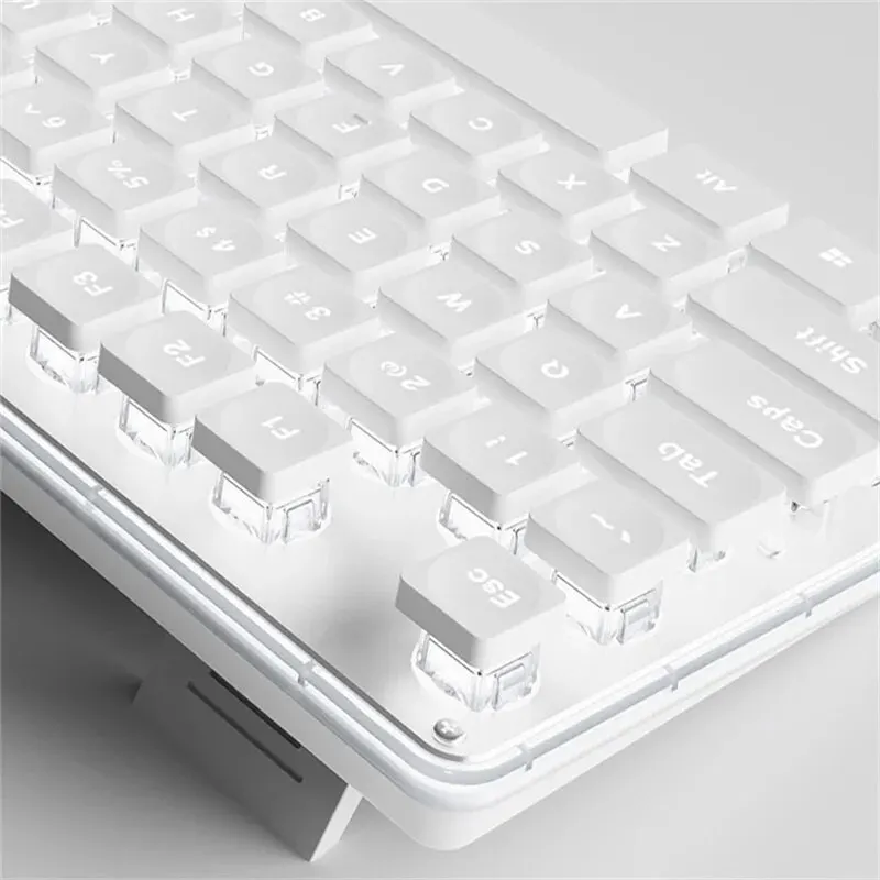 Imagem -05 - Teclado com Fio de Cristal Silencioso com Retroiluminação Teclado do Computador Painel de Metal Usb pc Portátil Gamer Escritório Jogos