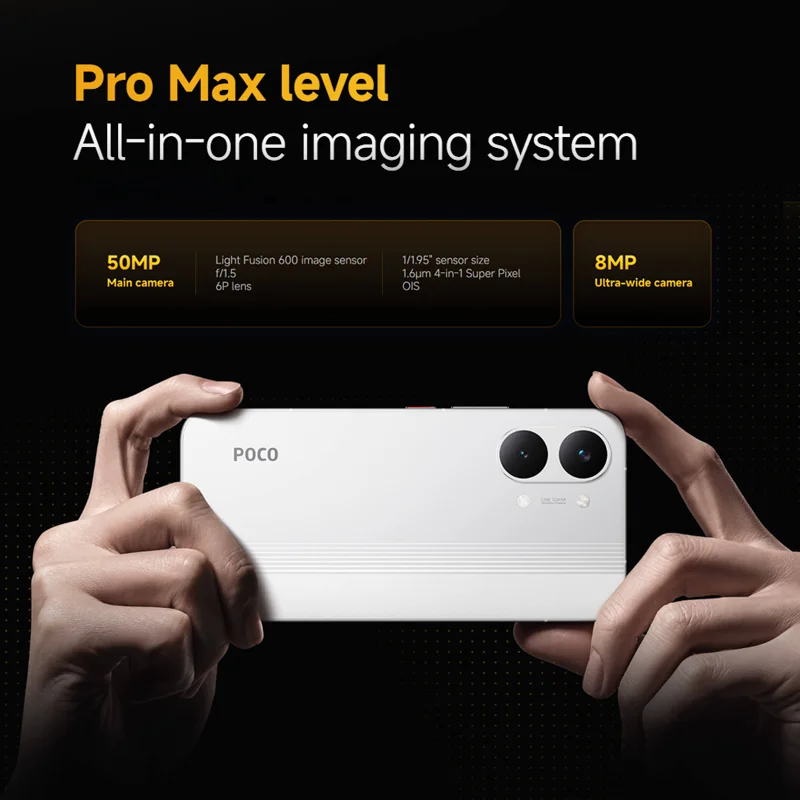 POCO X8 Pro MAX – Teléfono Inteligente de 6.83 Pulgadas, Dimensity 9500S, Batería de 8500 mAh, Sensor de Luz Fusion 600 de 50MP con OIS 7