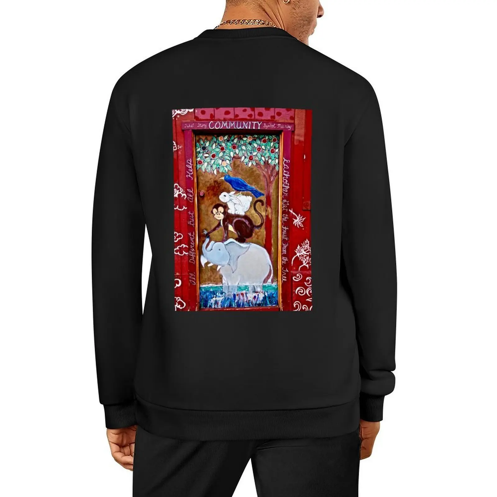 

Fun Doorway in Haight Ashbury Pullover fashion men men's autumn clothes men clothes japanese style sports sweatshirt man