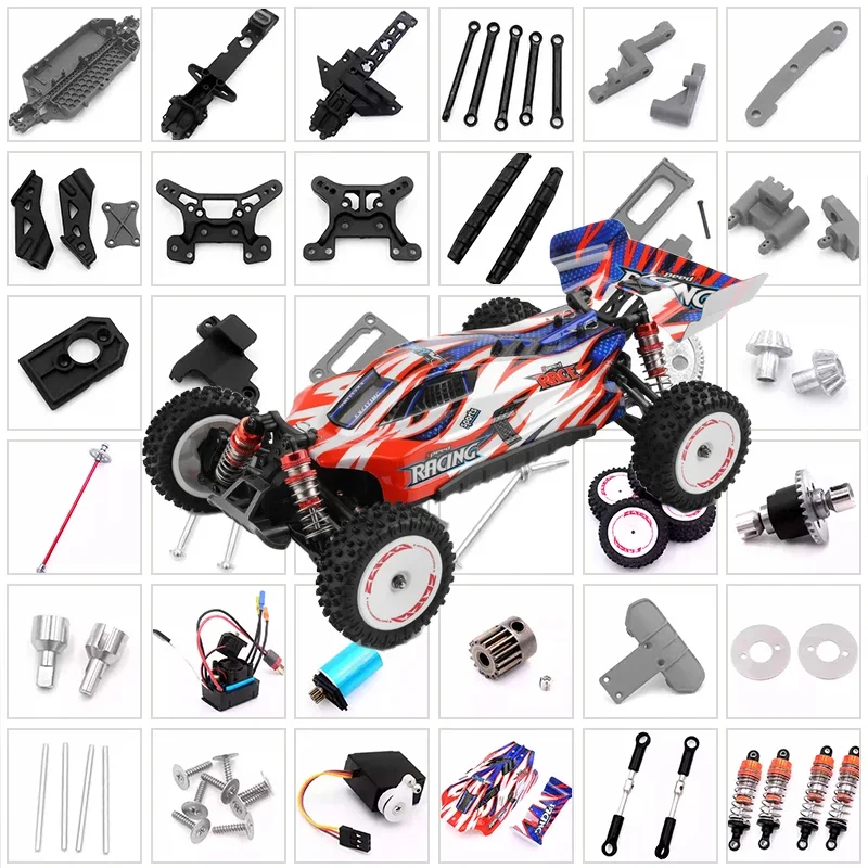 WLtoys RC Car 124008 1/12 New Original Spare Parts Anti-Collision Component Chassis Shell Tire Dog Bone Brushless Motor ESC