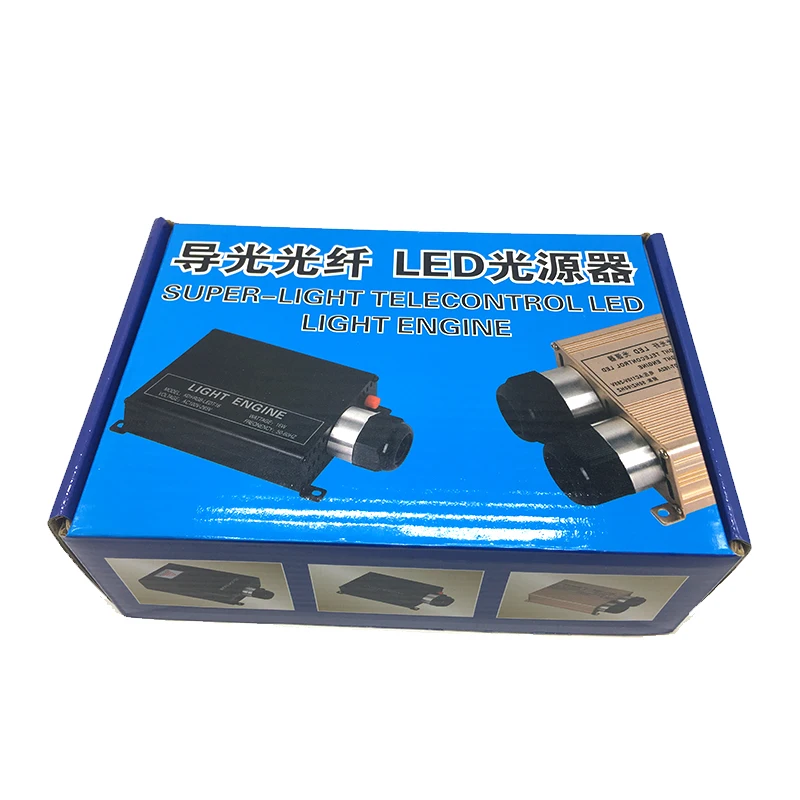 Gold Aluminum Double Head 2*16W LED optical Fiber Engine 32W RGB LED Fiber Light Engine 24key RF Remote Optic Fiber Light Driver