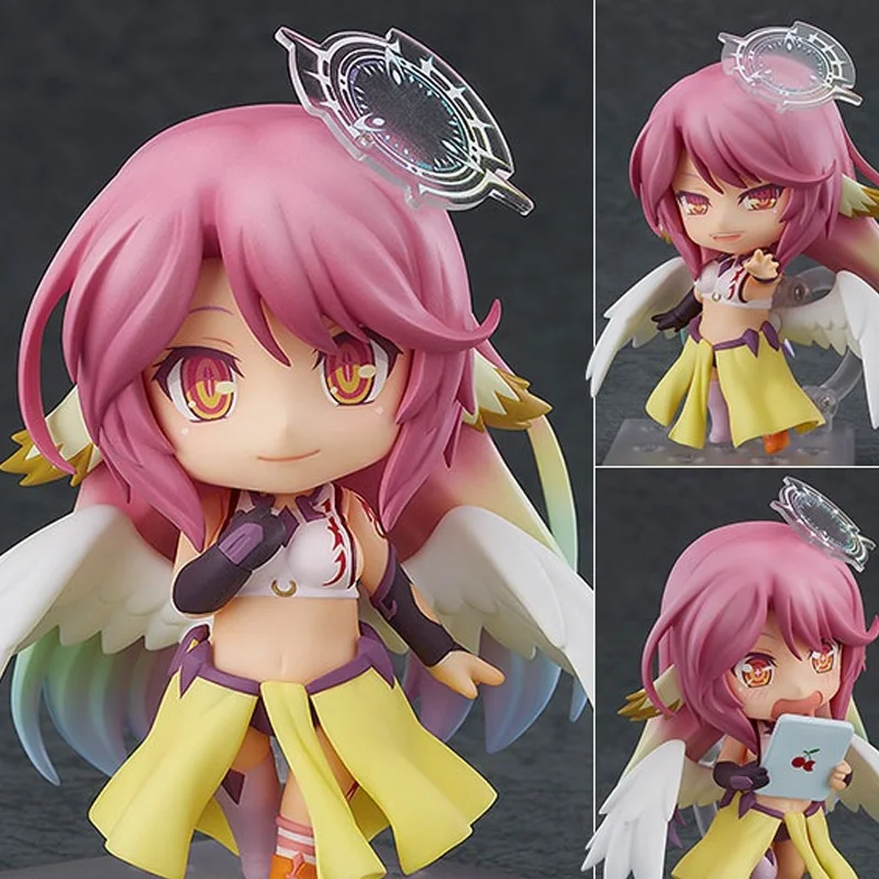 

10cm GSC Anime No Game No Life 794# Jibril Nendoroid Face Changeable Chibi Clay Figure Boxed Model Gift for Kids Fans