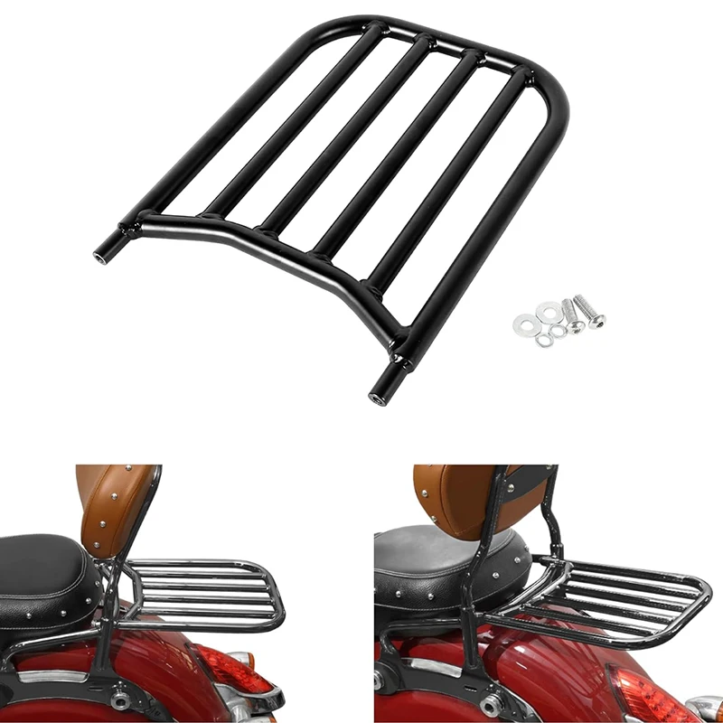 

Black Sissy Bar Rear Luggage Rack for 2014-2019 Indian Chief tain Chief Spring field Road master Dark Horse Classic Vintage