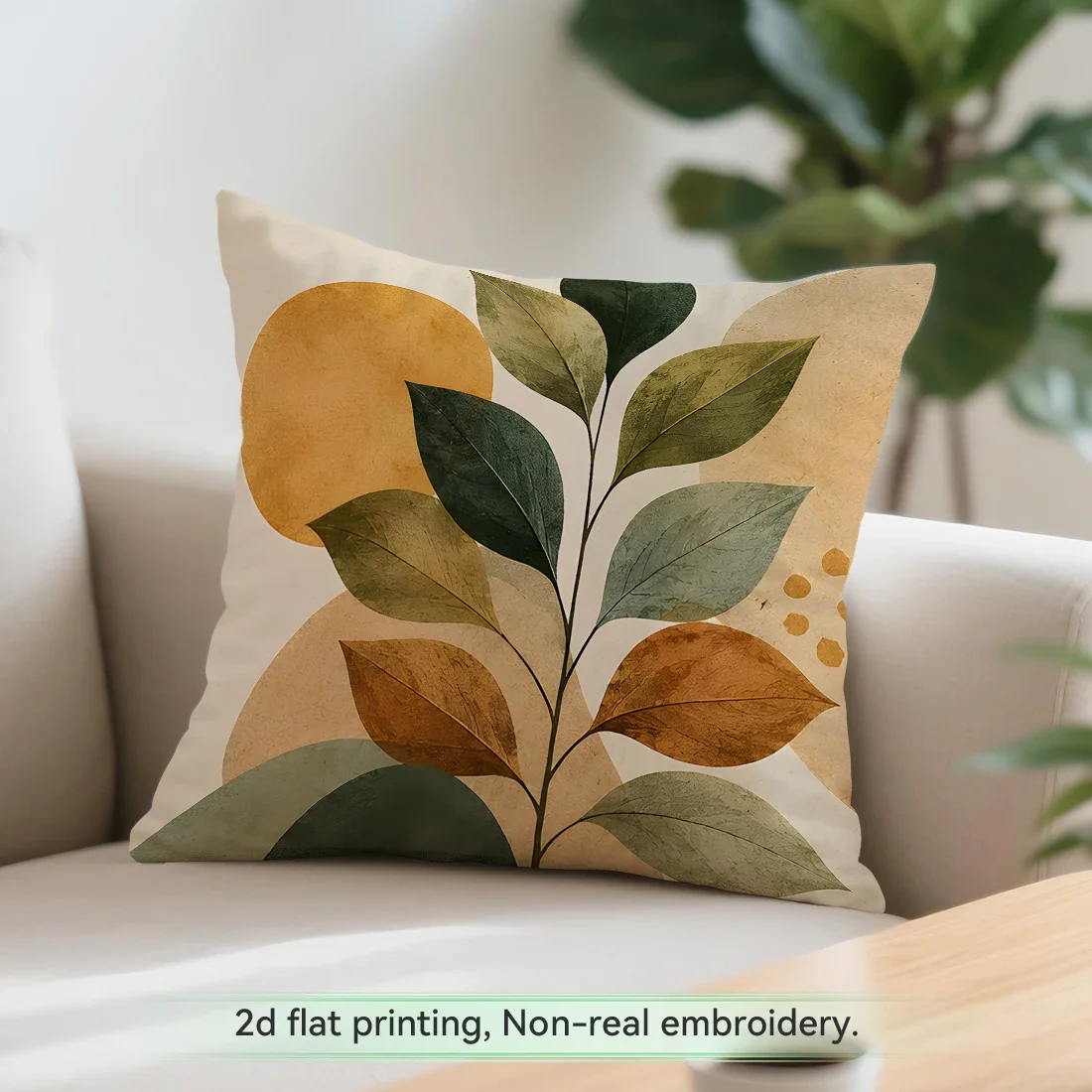 Clay Pot Plant Abstract Cushions Pillowcase Polyester Cushion Cover Throw Pillow Pillowcover Home Car Sofa Decor