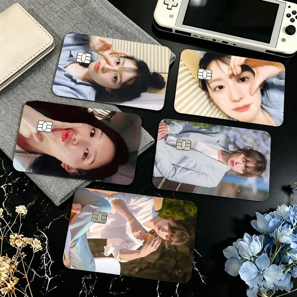 Actress K-Kim Ji won Credit Card HD Stickers Game Card Decal Small Chip Waterproof Sticker Gift