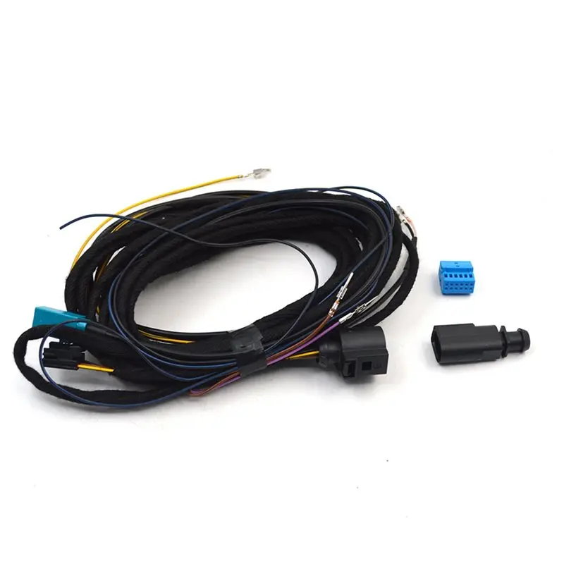 HOT-For VW Golf 7 2015-2018 MK7 PASSAT B8 POLO Compatible Flip Logo Rear View Camera Reversing Camera Cable Harness 5GG 827 469