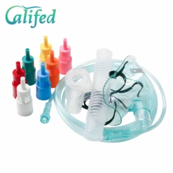 Califed Venturi Mask With Seven Diluters Medical PVC Disposable Sterile Adjustable Oxygen Venturi Mask For Adult and Pediatric
