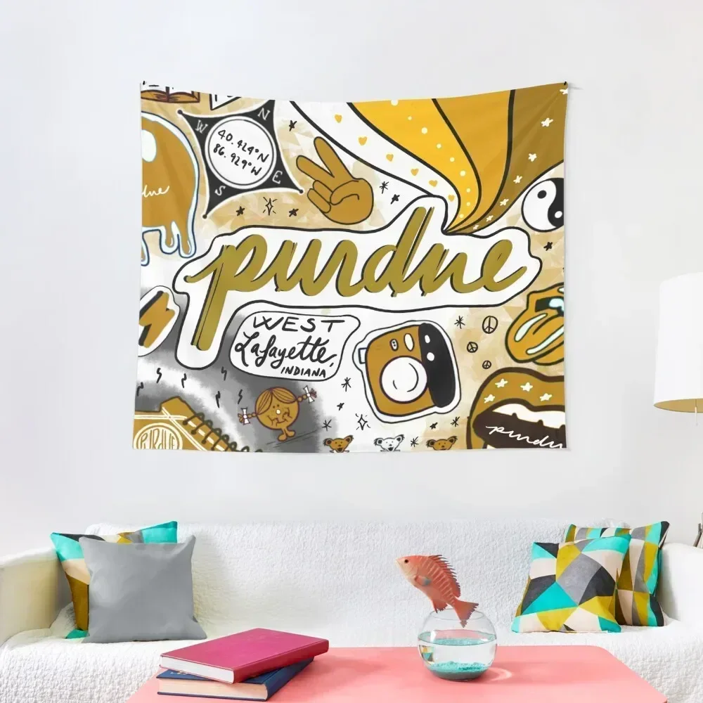 Purdue Tapestry Kawaii Room Decor Decorative Paintings Decoration For Home Tapestry