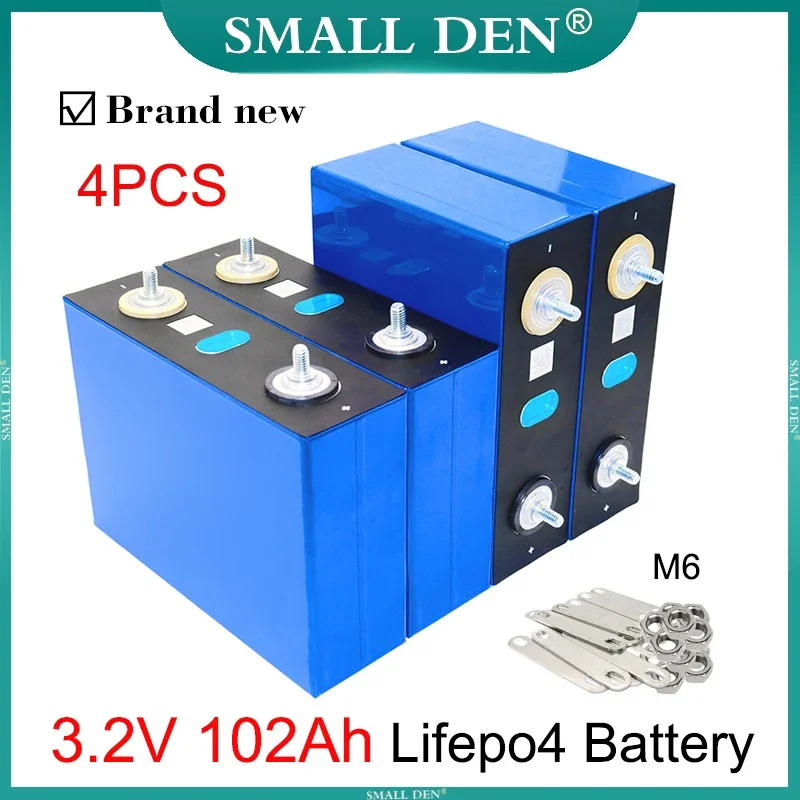 

4 шт. новый класс A 3,2 В 102 Ач LifePO4 аккумуляторная батарея 3C DIY 12 В 24 В 48 В электронная машина RV тележка для гольфа яхта солнечный ветер накопитель энергии