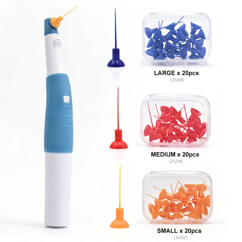 Dental Endo Ultra Activator With LED Light and 60pcs Tips Mini Head Ultrasonic Root Canal  Irrigator