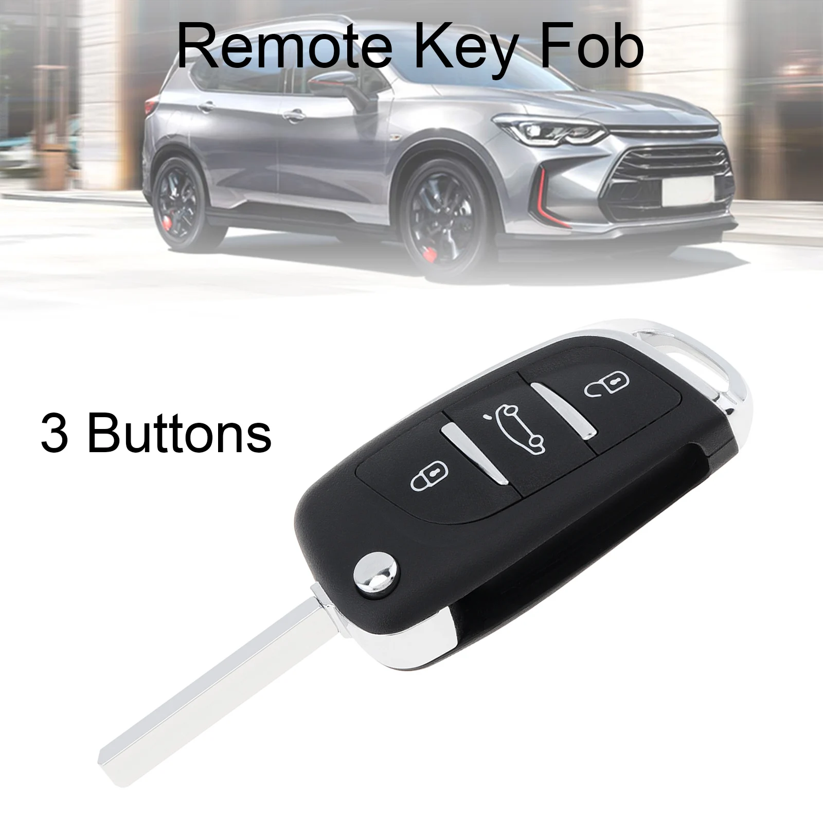 

3-кнопочный автомобильный пульт дистанционного управления, чехол, подходит для Citroen C2 C3 C4 C5 C6 C8 VA2 VA2 Bit, складной чехол для ключа, замена