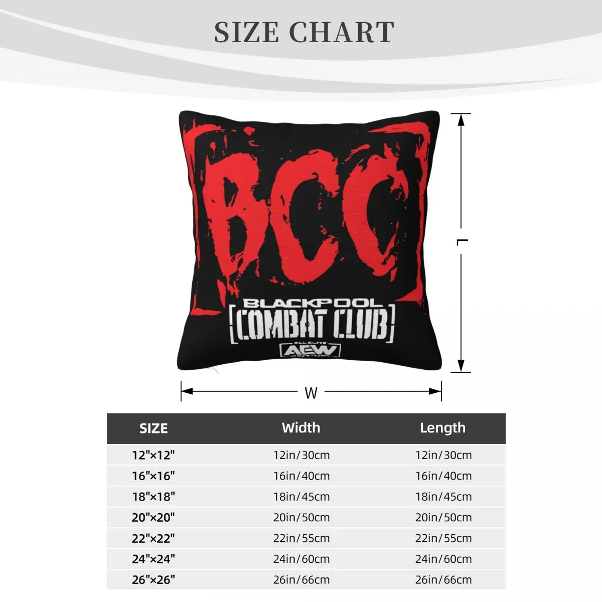 غطاء وسادة جسم نادي بلاكبول القتالي ، غطاء وسادة ، وسائد لغرفة المعيشة ، Bcc ، جسم Aew