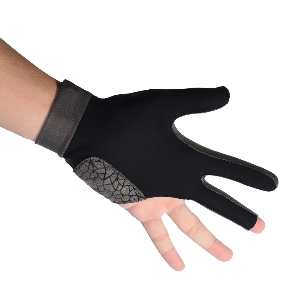 Anti-skid Billiard Glove Breathable Super Elastic Pool Gloves Lightweight 3 Finger Billiard Mitten Pool Players