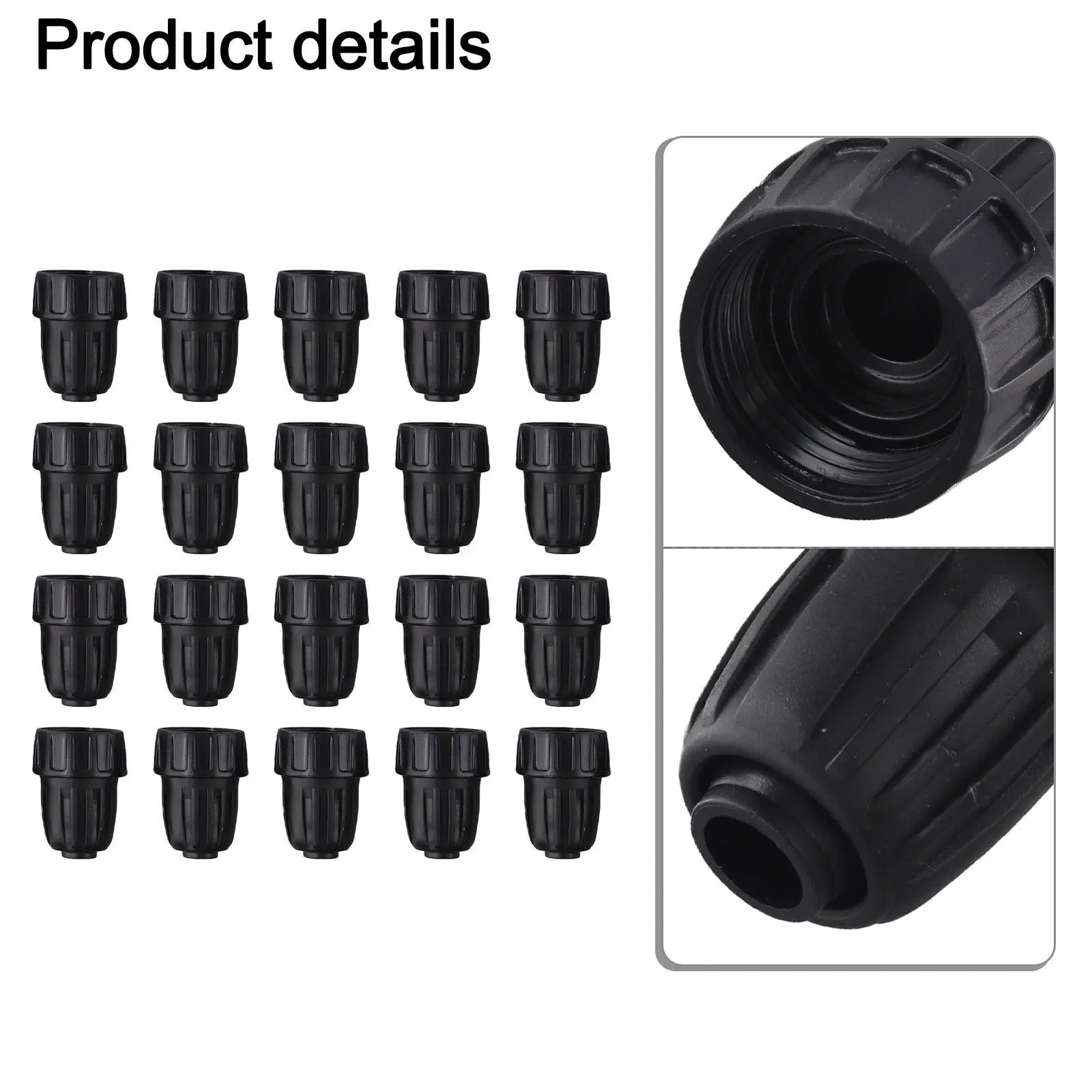 20 Piece Garden Hose Adapter Set Converts 3/4 Inch Hose Outlet to 1/2 Inch Drip Tubing for Irrigation System Setup
