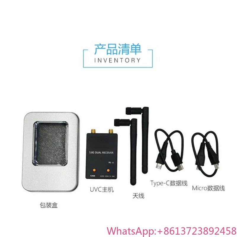 

5.8G Dual Receiver Mobile OTG Image Transmission Receiver Pocket FPV Aerial Photography Flying VR Glasses UVC Video Capture