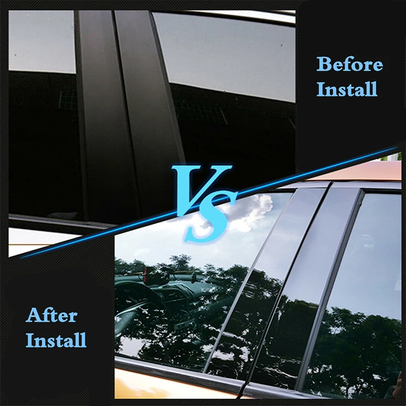 6Pcs/set Door Window Pillar Post Trim Molding Cover for Kia Forte Sedan Hatcback Cerato K3 2019 2020 2021 2022-2024 Car Stickers
