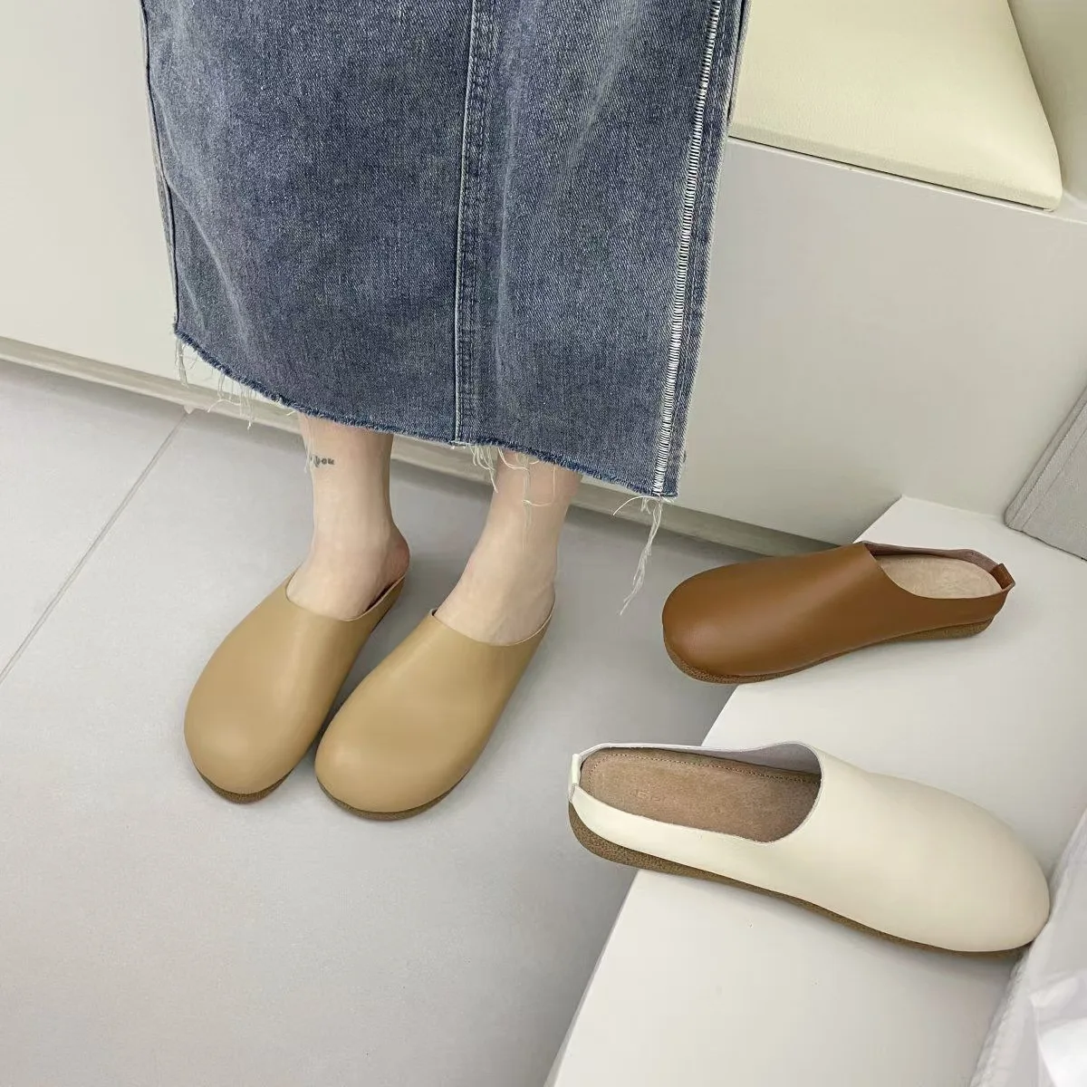 

Top Quality New Leather Cork Slippers For Women And Men Fashion Summer All-Match Sandals Shoes soft-Soled Casusal Sandals