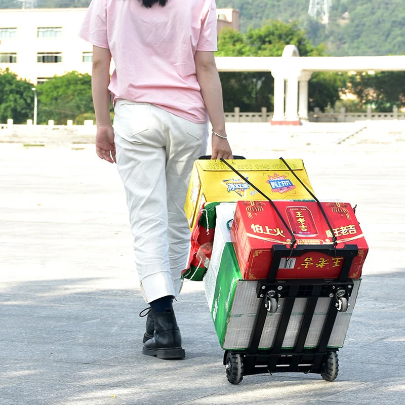 Folding Hand Truck Foldable Dolly Carts for Moving Luggage Carts Collapsible Dolly with Tank Wheels