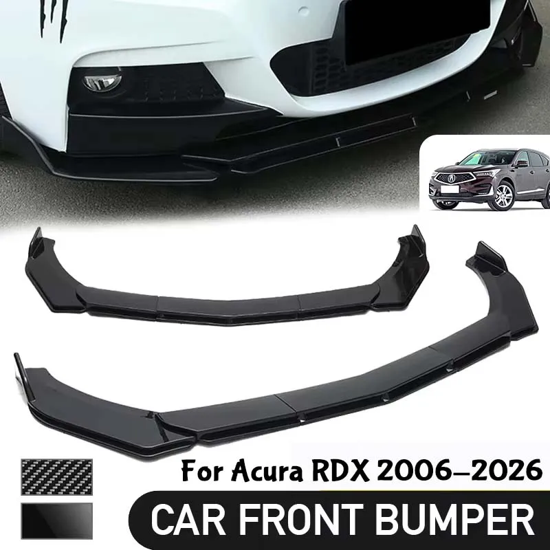 5Pcs Adjustable Sectional Front Bumper Lip Spoiler Splitter For Acura RDX 2006-2026 Car Exterior Mod Parts body kit for car