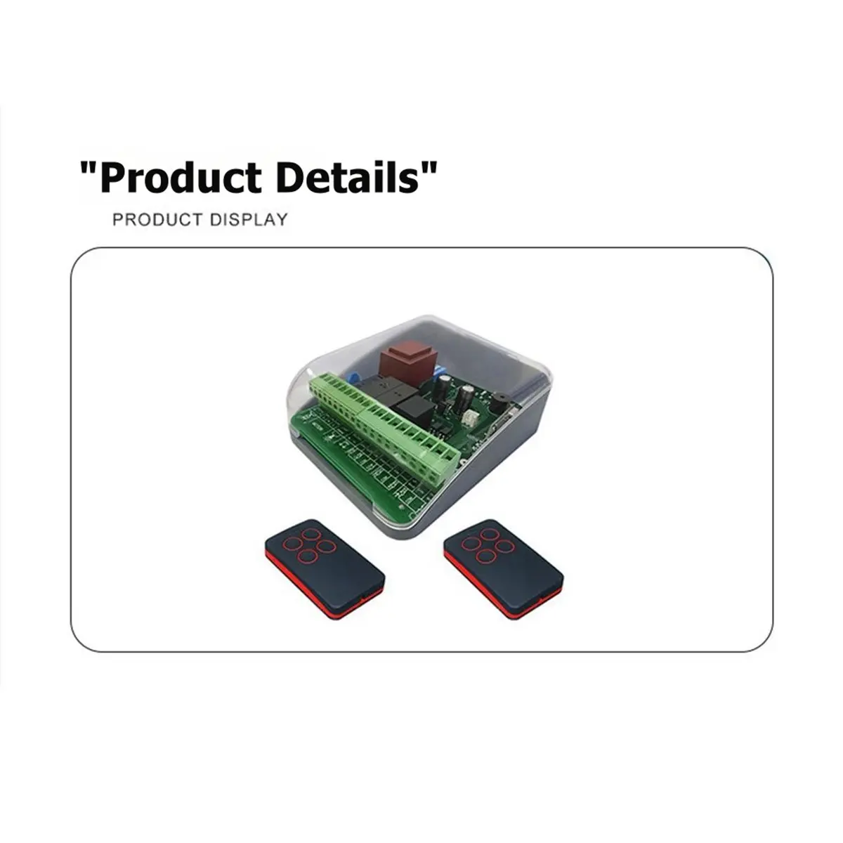 Tubular Motor Controller Board Set with 2 Remotes for Rolling Shutter Garage Door 433.92mhz