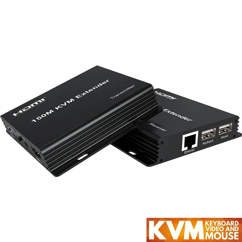 KVM HDMI USB Extender over RJ45 Ethernet Lan Cat5e/6 150M HDMI KVM Extender Video Extension Transmit Support USB Mouse Keyboard