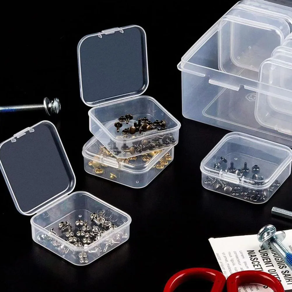 

Plastic Storage Box Clear Jewelry Beads Divided Containers Craft Organizer Small Boxes for Bracelets Necklaces Accessories Home