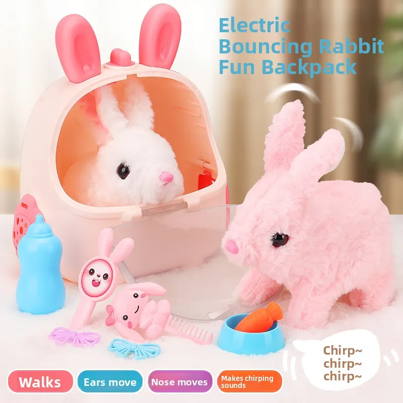 

Plu White Rabbit Bapa Toy for Girls Doll Pet Playhouse Gift Polyester Fiber Filled Rabbit Doll Universal G