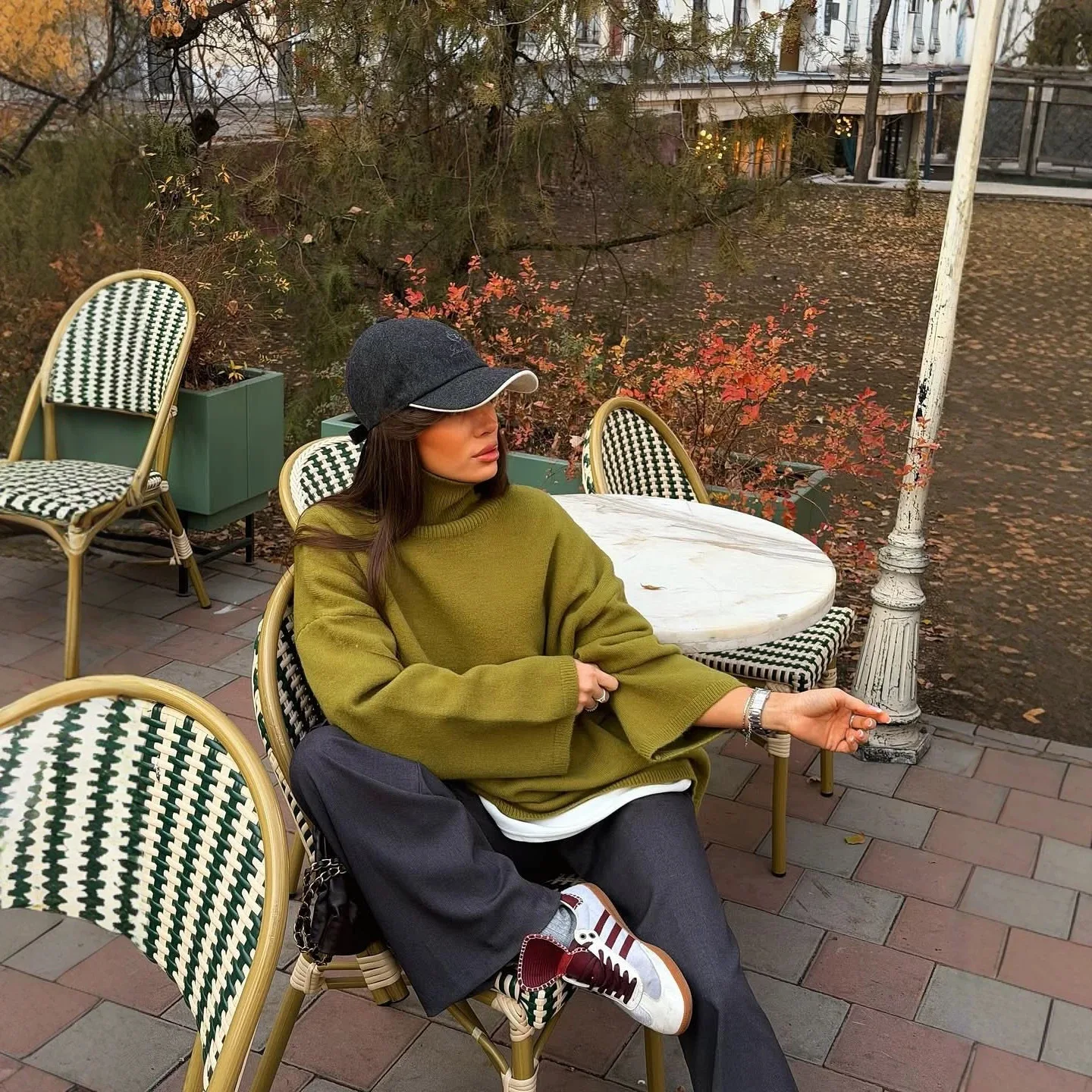 Women Simple Oversized Pullover Warm Cozy Knit Top Fashion Loose Casual Sweater Autumn Winter Turtleneck Solid Knitted Sweaters