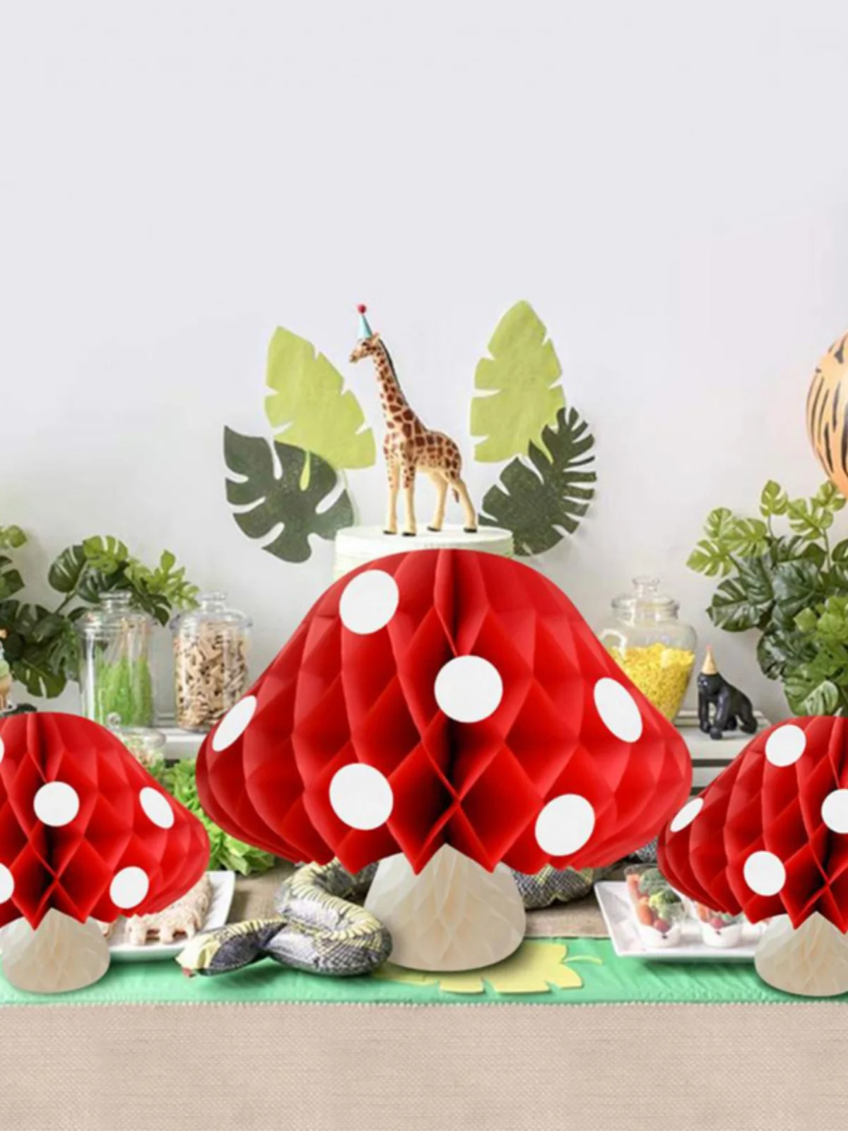 Indoor Kindergarten Plant Corner Decorative Mushroom Hanging Ornament Creative Ceiling Light Fixture Spring Theme Decoration