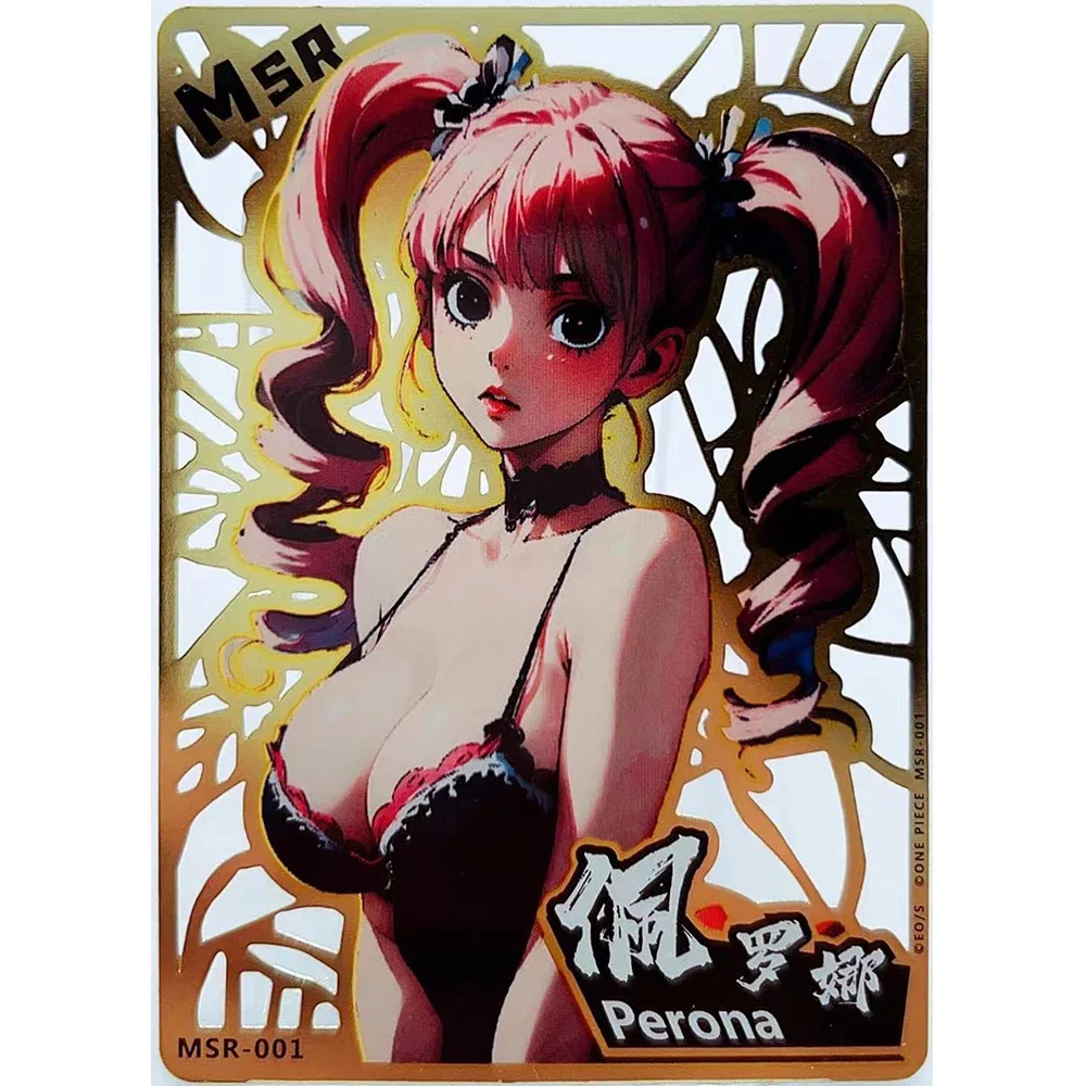 10PC/Set Anime Goddess Story DIY ACG Sexy Metal Card Boy Game Toys Christmas Birthday Gifts Nami Rebecca Ulti Yamato Perona