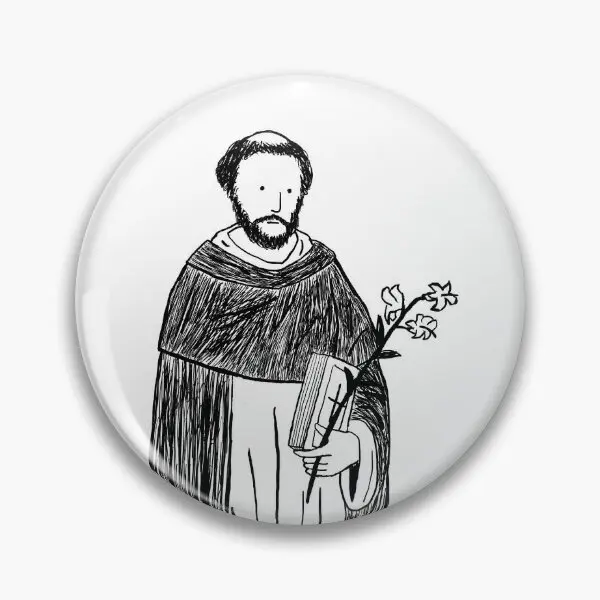 St Dominic  Soft Button Pin Cute Clothes Jewelry Lapel Pin Collar Badge Metal Decor Lover Brooch Hat Gift Fashion Cartoon