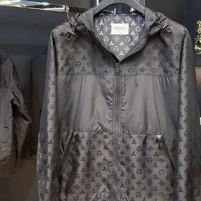 

Men's Spring and Autumn Trend Top Trend Printed Jacket New Versatile Casual Hooded Jacket