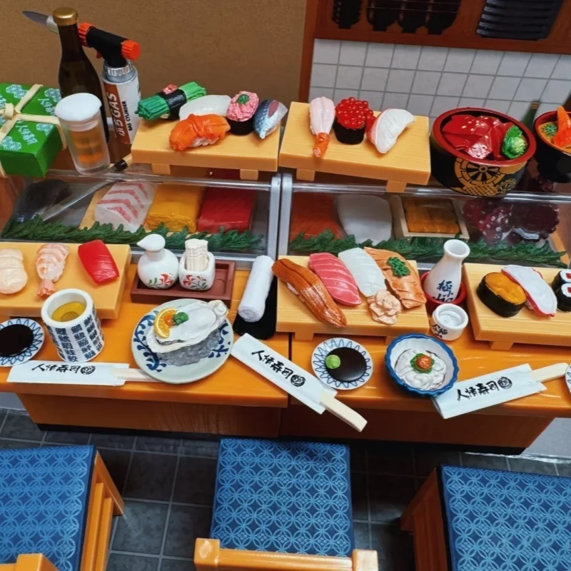 Re-Ment Shitamachi Humanistische Sushi Miniatuur Scène Model Trendy Collectie Leuk Cadeau Speelgoed Blind Box op voorraad Actiefiguur