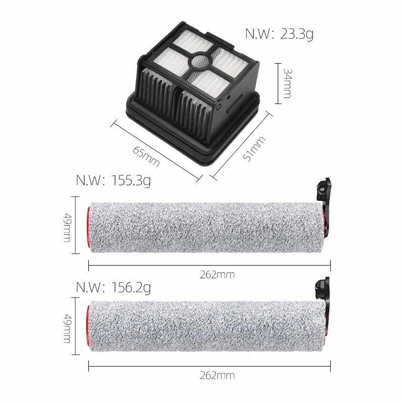 Dreame H13 M13 M12 Pro용 핸드 헬드 습식 및 건식 진공 청소기 예비 부품, 롤러 브러시 헤파 필터 교체 액세서리