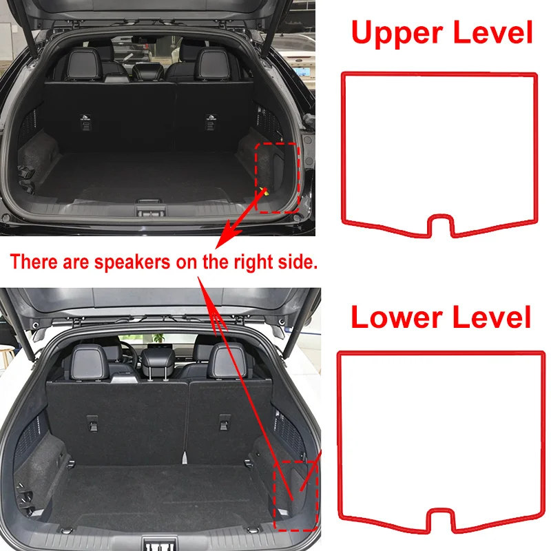 For Ford Mustang Mach-E 2021-2024 Car Rear Trunk Mat PU Leather Storage Pad Dust-proof Wear-resistant Easy Clean Car Accessories