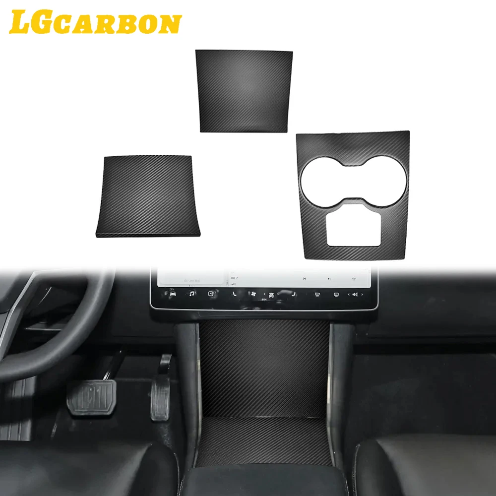 

LGcarbon For Tesla Model 3 Central Control Panel Trim Matte Finished Carbon Fiber Center Console Shell Sticker