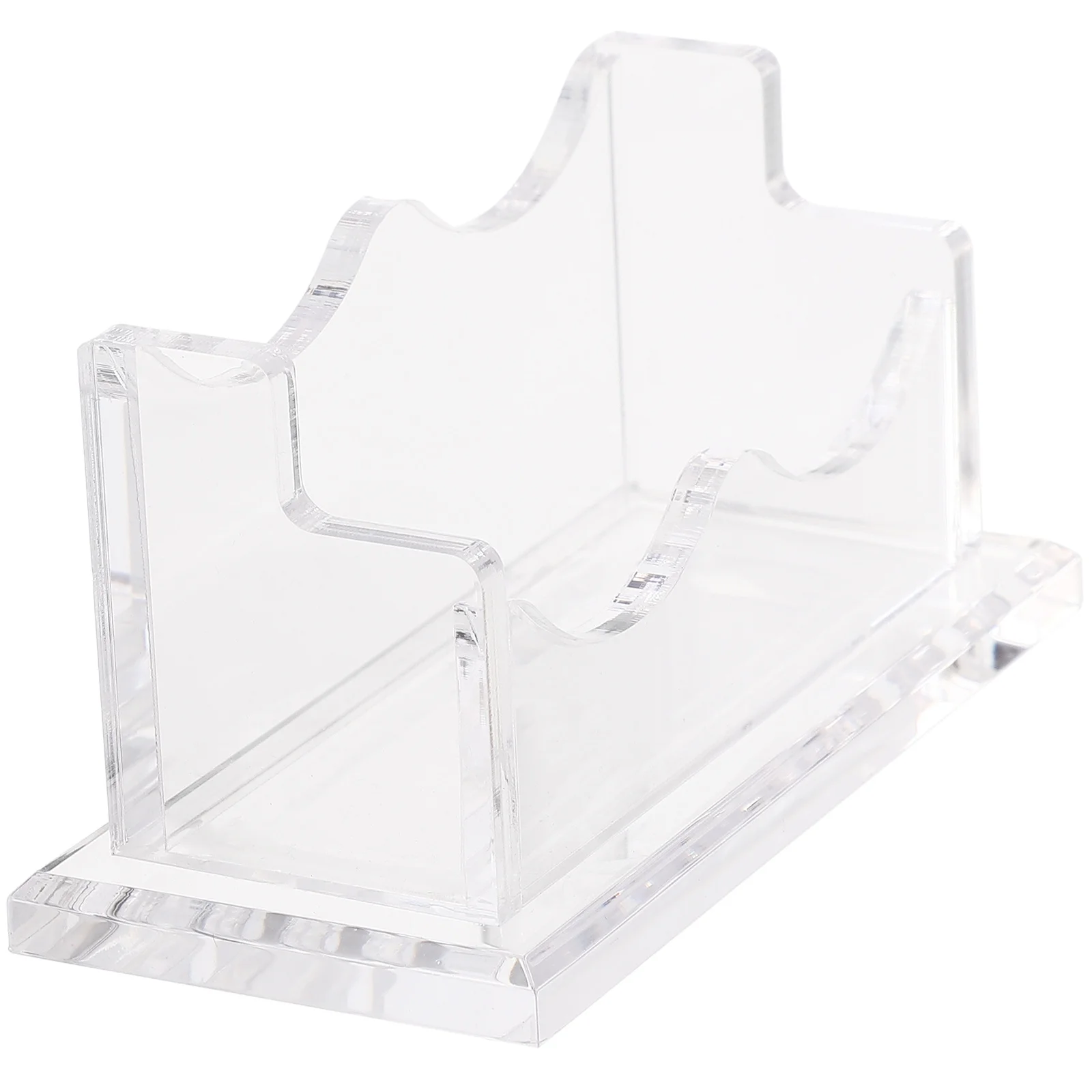 

Desktop Business Card Holder Made of High-Quality Acrylic Large Capacity 50-60 Cards Transparent Card Stand for Office Name