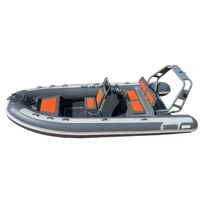 Barco inflable con nervaduras de PVC/Hypalon de aluminio semirrígido RIB 480 de 16 pies para la familia