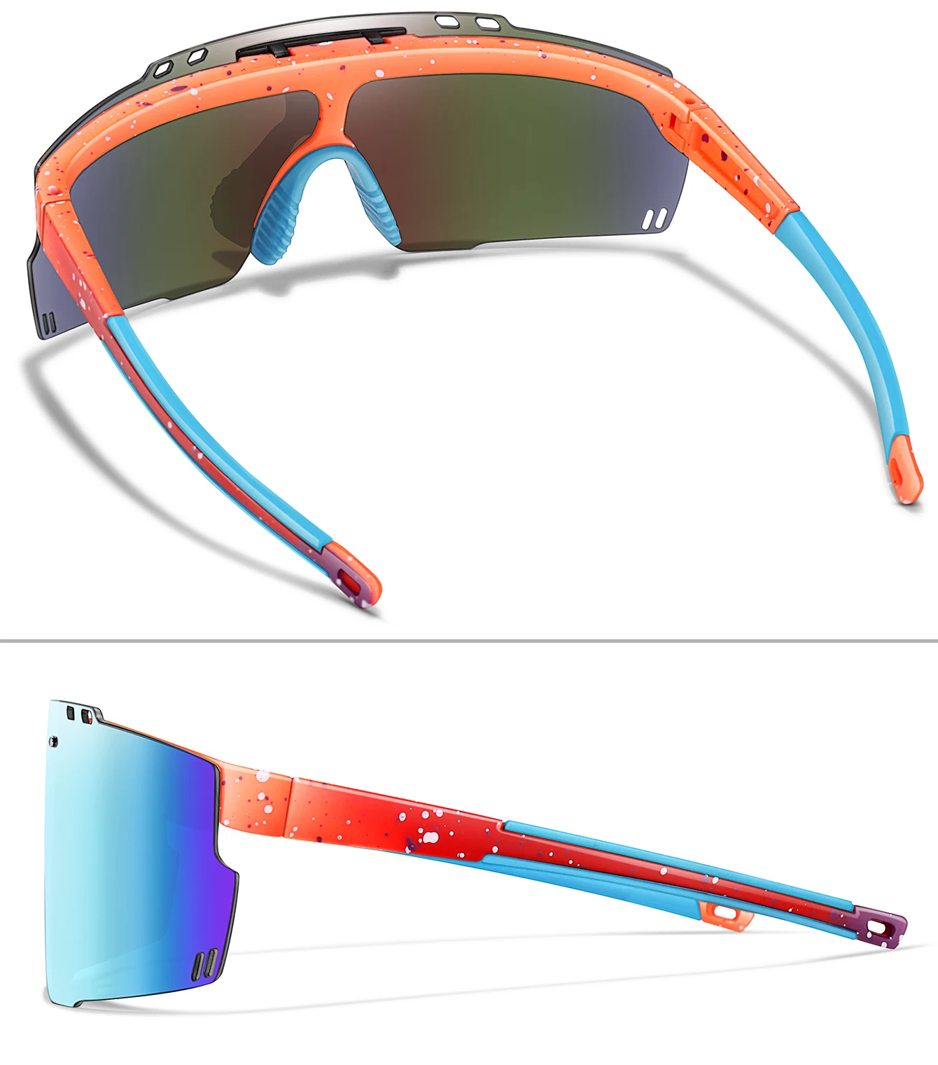 Männer Frauen Flip Auf Sonnenbrille Winddicht Radfahren Brillen Outdoor Sport Laufen Reiten Party MTB Fahrrad Brille UV400 – Detail 14