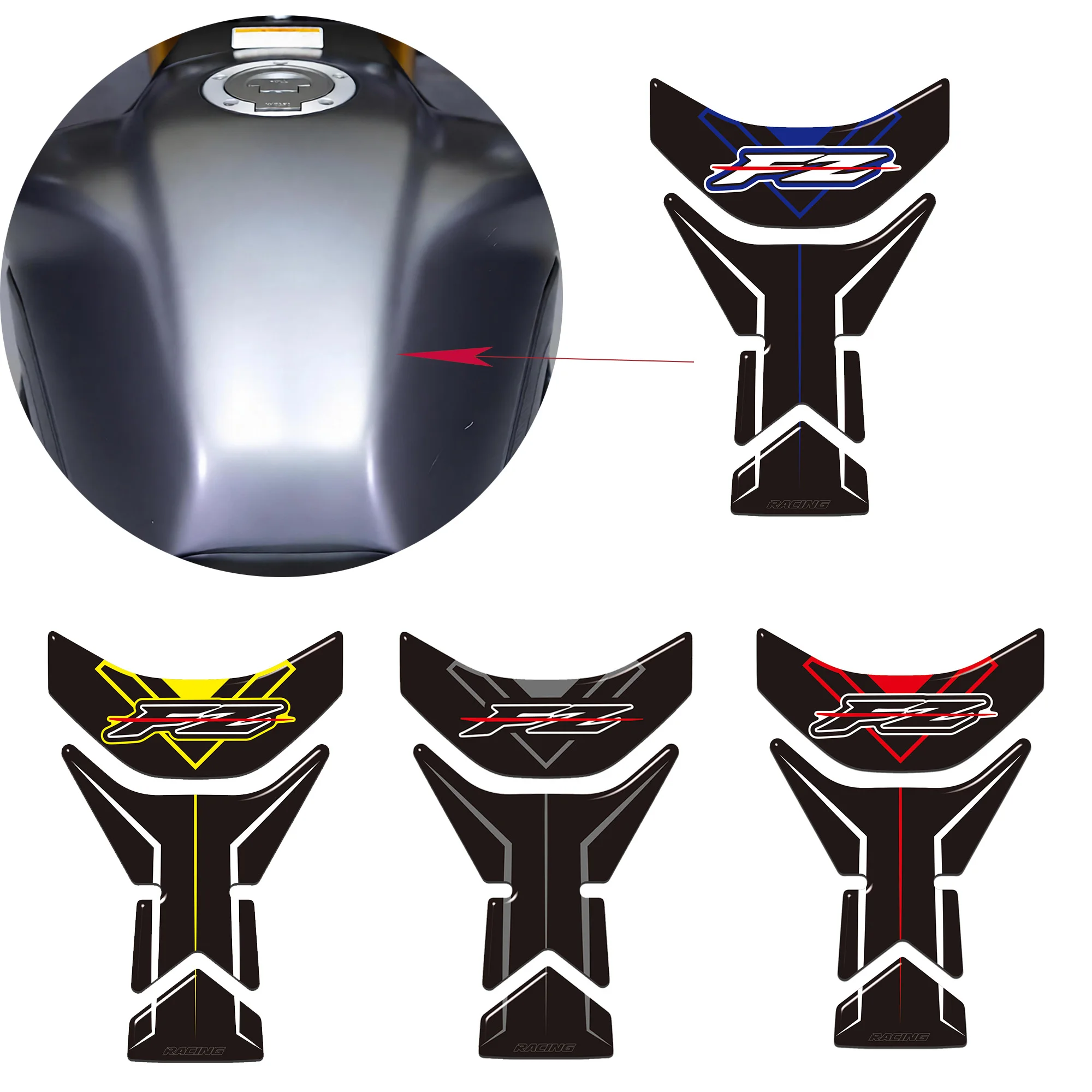 FAZER FZ FZ6 FZ6N FZ8 FZ8N FZ1 FZ1000 FZ07 FZ09 FZ10 For Yamaha Protector Tank Pad Grips Gas Fuel Oil Kit Knee Decals Stickers view 4