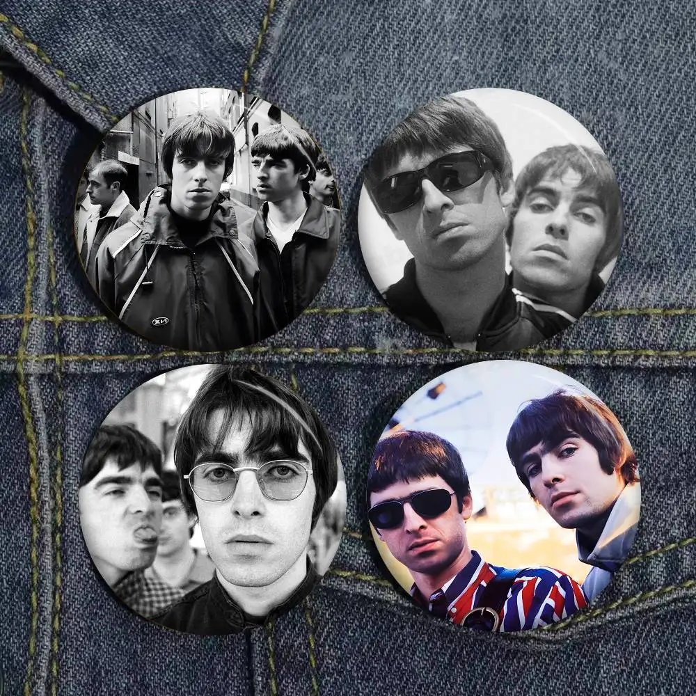 O-Oasis Band Soft Button Pin Bright Printed Icon Gift For Friends Badge Collar Brooch Lapel Pin Metal
