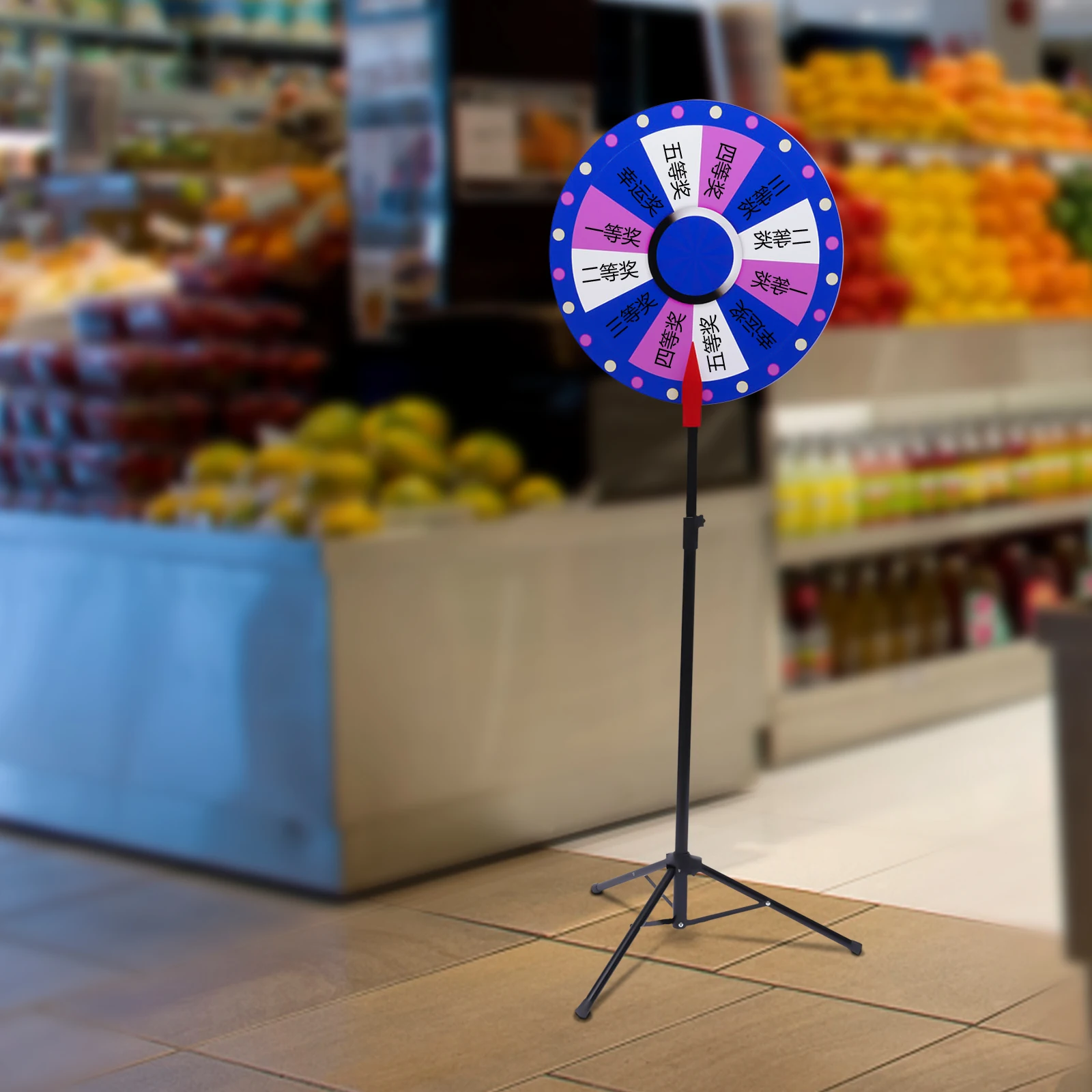 Multicolor Lucky Prize Wheel for Promotional Raffles in Various Shopping Malls Hotels for Celebrations Entertainment Activities