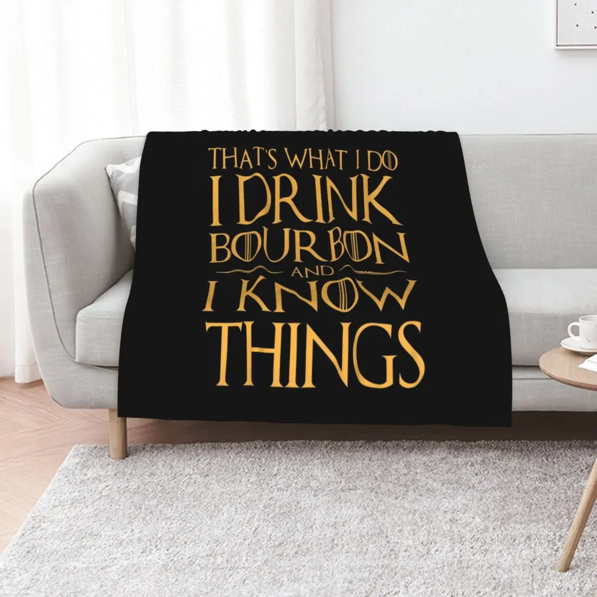 I Drink Bourbon and I Know Things Essential Throw Blanket Moving Kid'S for winter Plaid on the sofa sofa bed Single Blankets