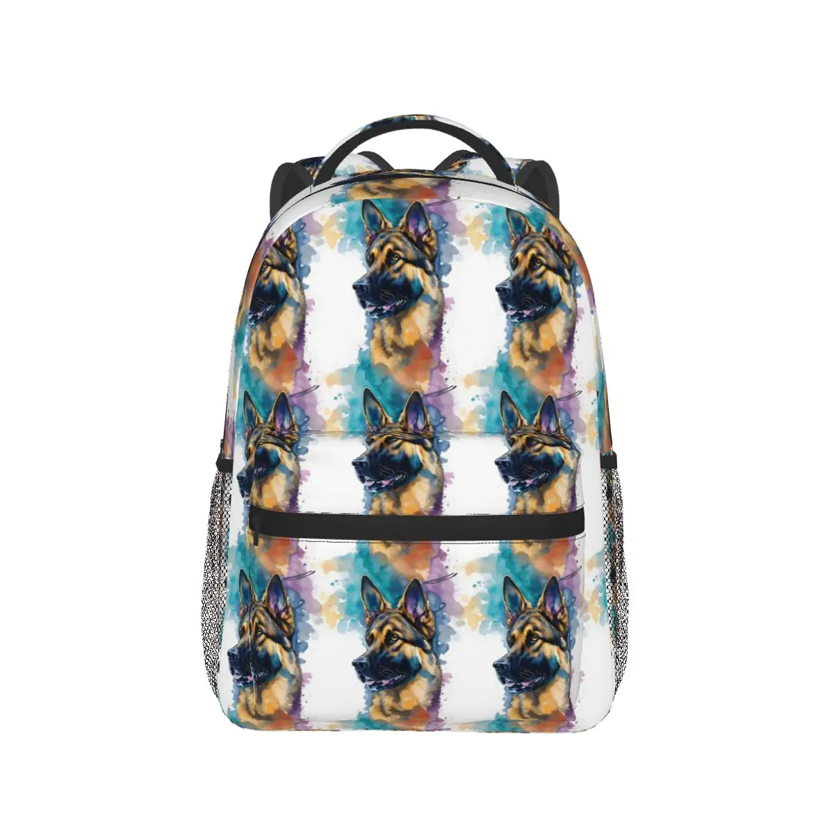 

Dynamic Guardian Abstract Watercolor German Shepherd Backpack Hot Sale Daypack Large Capacity BookBag School Bag Shoulder Bags