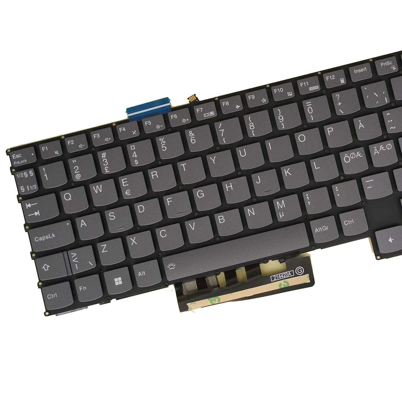 Backlit Keyboard for Lenovo Legion 5 Pro 16ARH7H, 5 Pro 16ACH6, 5 Pro 16ACH6H, US English Swedish Finnish Danish Norwegian