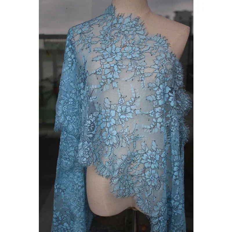 3 M، تطريز رمش ملون عالي الجودة بلونين، نسيج ملصق من الدانتيل، ملابس مصنوعة يدويًا، طرحة زفاف، إكسسوارات التنورة